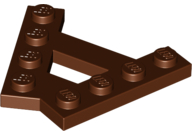 Wedge Plate 4 Stud 45° Angle Plate in Reddish Brown