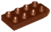 Duplo Plate 2 x 5 with 8 Studs and Hinge in Reddish Brown