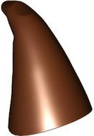 Hat Cone Drooping [Plain] in Reddish Brown