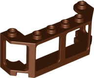 Train Front 2 x 6 x 2 in Reddish Brown
