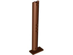 Support Half Round 2 x 4 x 13 in Reddish Brown