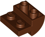 Brick Curved Inverted 2 x 2 with 1 x 2 Cutouts in Reddish Brown