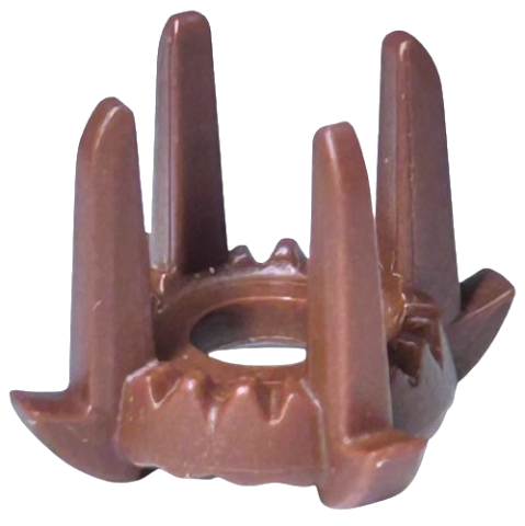 Crown with 4 Tall Spikes in Reddish Brown