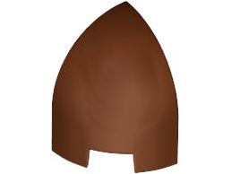 Brick Round Curved 1 x 1 x 1 1/3 Quarter Dome in Reddish Brown