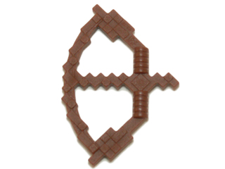 Weapon Bow and Arrow, Blocky in Reddish Brown