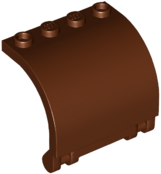 Panel 3 x 4 x 3 Curved in Reddish Brown