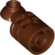 Brick Round 2 x 2 D. Tube with Rotation Joint Ball Half in Reddish Brown