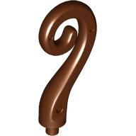 Animal Body Part / Plant, Tail / Vine Curled with Bar in Reddish Brown