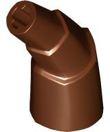 Animal Body Part, Horn Stacked 45 deg. with Axle Connectors in Reddish Brown
