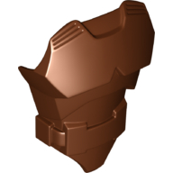 Large Figure Torso Cover with Raised Belt [Plain] in Reddish Brown