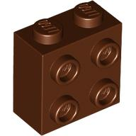 Brick Special 1 x 2 x 1 2/3 with 4 Studs on 1 Side in Reddish Brown