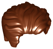 Hair Swept Left Tousled [Plain] in Reddish Brown