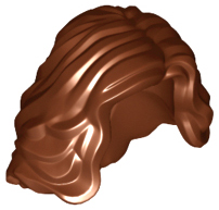 Hair Mid-length with Side Part, Wavy in Reddish Brown