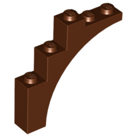 Brick Arch 1 x 5 x 4 [Continuous Bow] in Reddish Brown