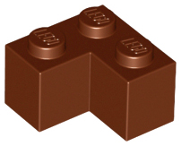Brick 2 x 2 Corner in Reddish Brown