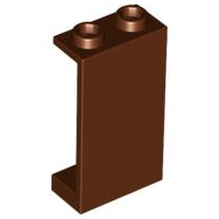 Panel 1 x 2 x 3 [Hollow Studs] in Reddish Brown