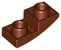 Brick Curved Inverted 2 x 1 in Reddish Brown