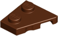 Wedge Plate 2 x 2 Left in Reddish Brown