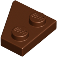 Wedge Plate 2 x 2 Right in Reddish Brown