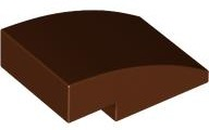 Brick Curved 3 x 2 No Studs in Reddish Brown