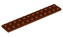 Plate 2 x 12 in Reddish Brown