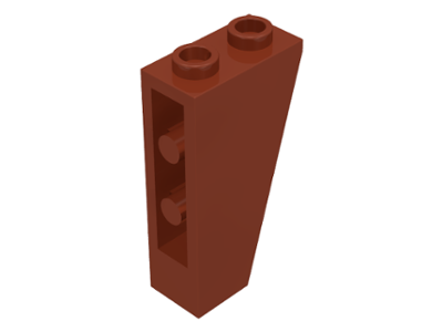 Brick Sloped Inverted 75° 2 x 1 x 3 in Reddish Brown