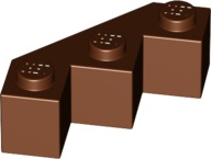 Brick Wedged 3 x 3 Facet in Reddish Brown