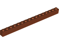 Brick 1 x 16 in Reddish Brown