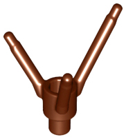 Plant, Flower Stem with Bottom Bar in Reddish Brown