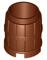Barrel 2 x 2 x 2 in Reddish Brown