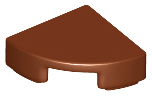 Tile Round 1 x 1 Quarter in Reddish Brown