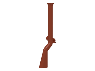 Weapon Gun / Flintlock / Musket (Pirate) in Reddish Brown