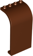 Panel 3 x 4 x 6 Curved Top in Reddish Brown