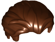 Hair Swept Back with Slight Widow's Peak and Short Side Burns [Plain] in Reddish Brown