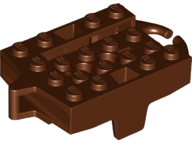 Vehicle Base, Roller Coaster Car 4 x 5 in Reddish Brown
