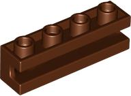 Brick Special 1 x 4 with Groove in Reddish Brown