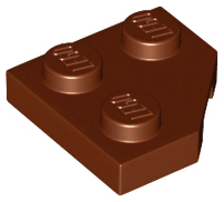 Wedge Plate 2 x 2 Cut Corner in Reddish Brown