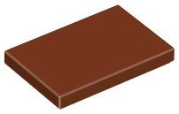 Tile 2 x 3 in Reddish Brown