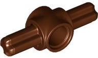 Technic Pin Connector Hub with 2 Axles in Reddish Brown