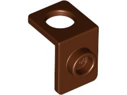 Minifig Neckwear Bracket [One Stud] - Reinforced in Reddish Brown