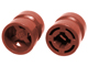 Wheel 8 x 9 with Hole Notched for Wheels Holder Pin in Reddish Brown