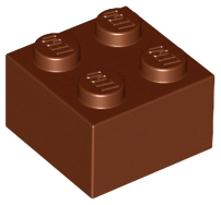 Brick 2 x 2 in Reddish Brown