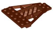 Wedge Plate 8 x 6 x 2/3 with Grille in Reddish Brown
