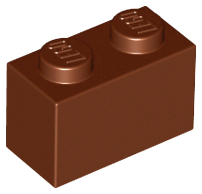 Brick 1 x 2 in Reddish Brown