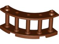 Fence Spindled 4 x 4 x 2 Quarter Round with 2 Studs in Reddish Brown