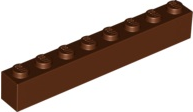 Brick 1 x 8 in Reddish Brown