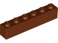 Brick 1 x 6 in Reddish Brown