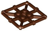 Plate Special 2 x 2 with Bar Frame Square in Reddish Brown