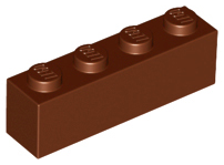 Brick 1 x 4 in Reddish Brown