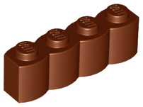 Brick Special 1 x 4 Palisade [aka Log] in Reddish Brown